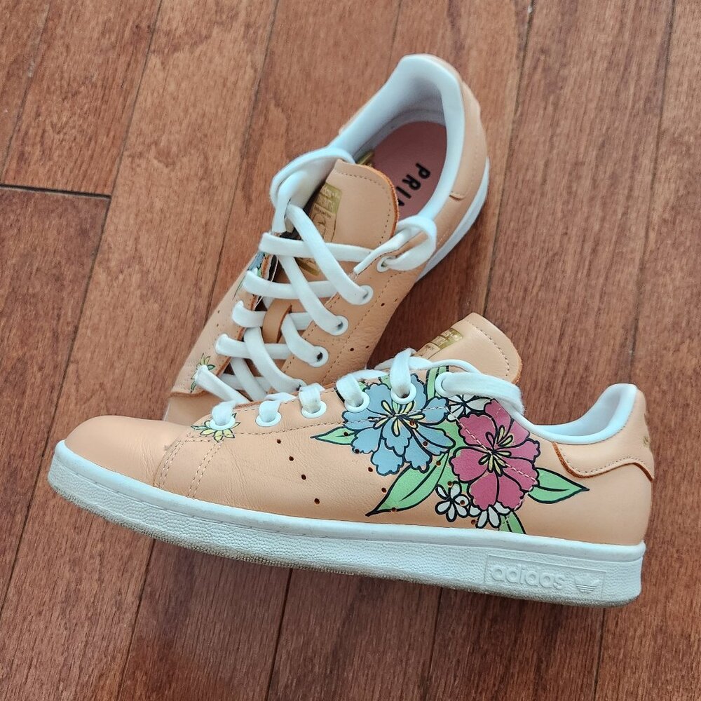 Adidas Stan Smith Amber blush floral sneakers